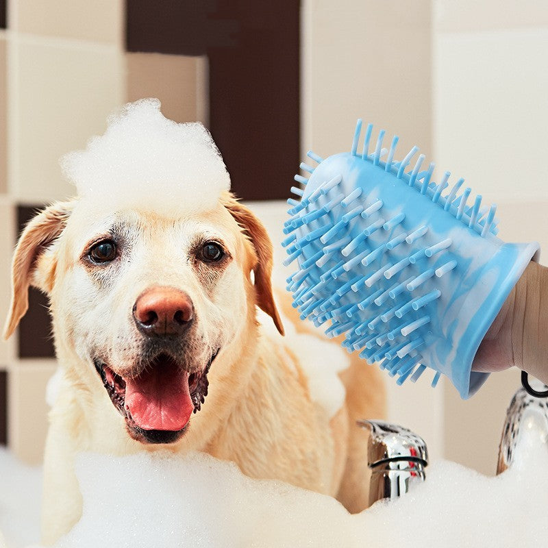 2-in-1 Dog Paw Cleaner Cup – Soft Silicone Bristle Brush for Easy Foot Washing