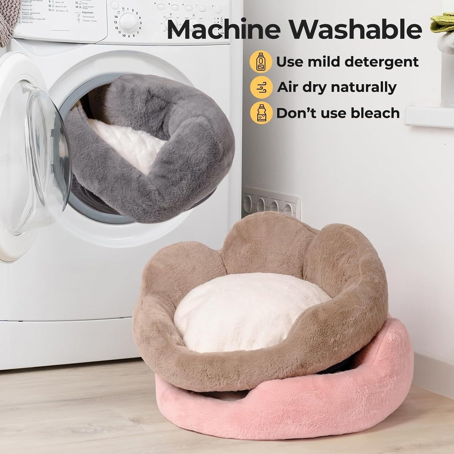 Eco-Friendly Washable Hemp Pet Bed for Small Dogs & Cats – Soft, Calming & Sustainable