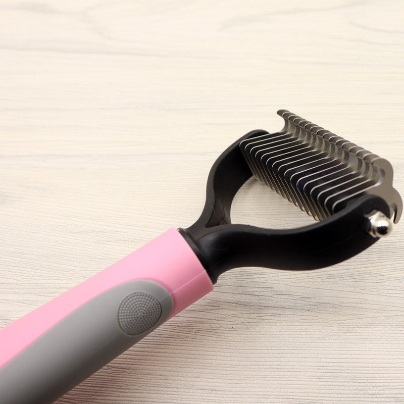 Double-Sided Dematting Comb – Professional Grooming Tool for Long-Haired Dogs