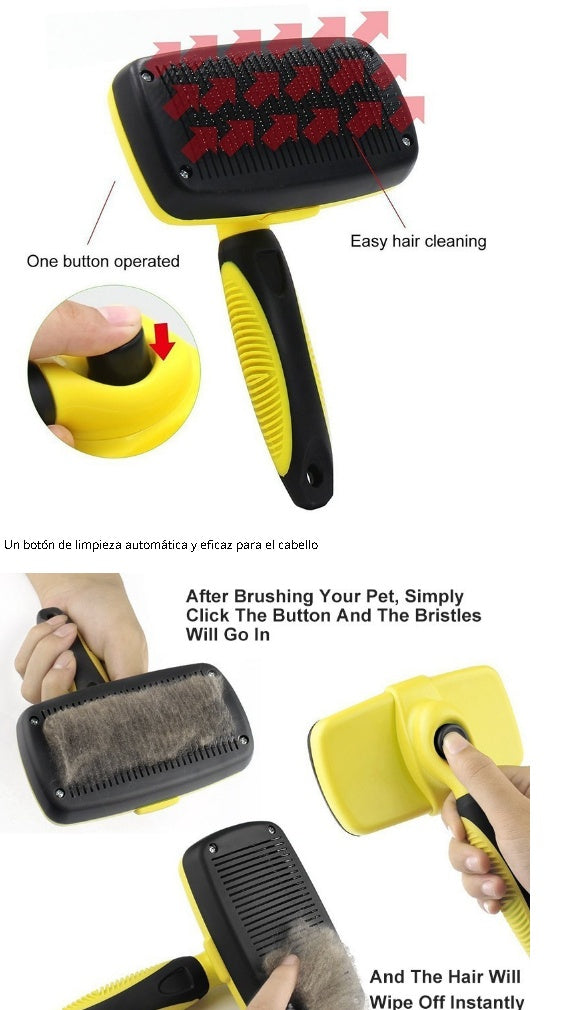 Benepaw Self-Cleaning Slicker Brush – Effortless Grooming for Dogs and Cats