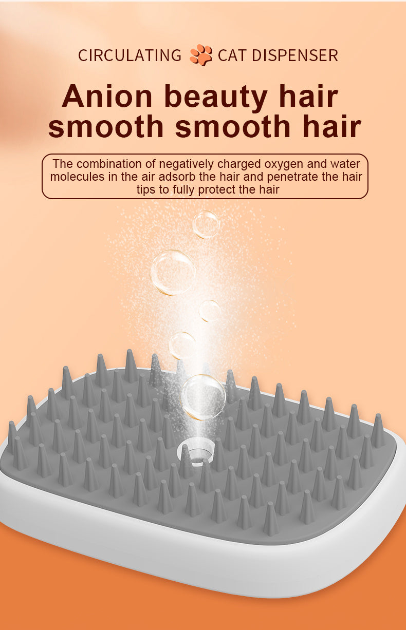 Hand-Held Pet Spray Comb – Soothing Bath Brush for Cats & Dogs