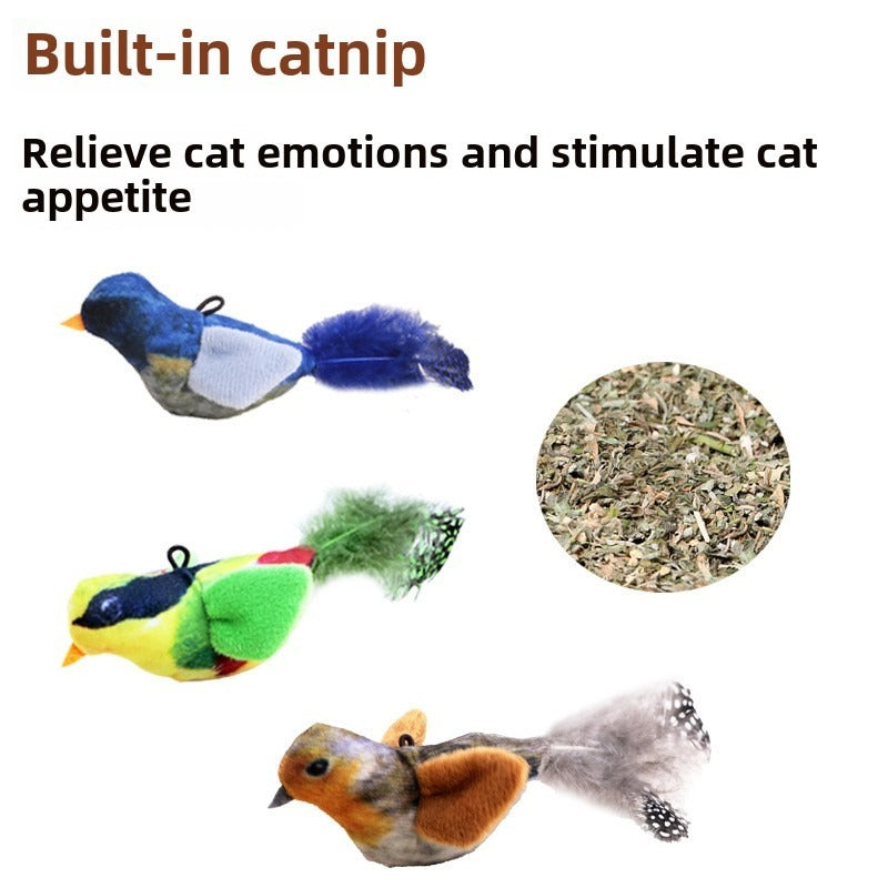 Pet Sound Bird Toy – Simulated Bird Noise with Built-In Catnip