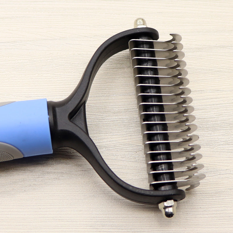 Double-Sided Dematting Comb – Professional Grooming Tool for Long-Haired Dogs