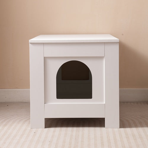 Modern Cat Litter Box Enclosure – Hidden Cabinet with Double Doors