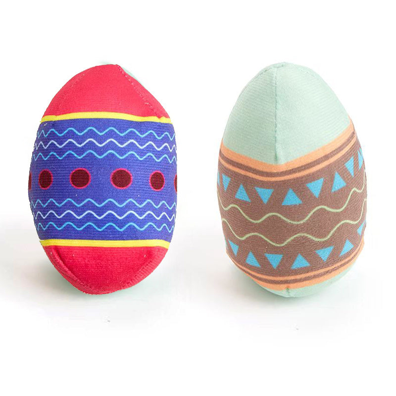 Easter Egg Toys for Pets – Green & Red Interactive Dog Toy