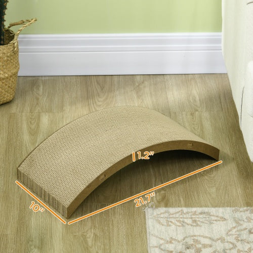 PawHut Cat Scratching Board Set – 4 Pack Round Cardboard Scratchers for Indoor Cats