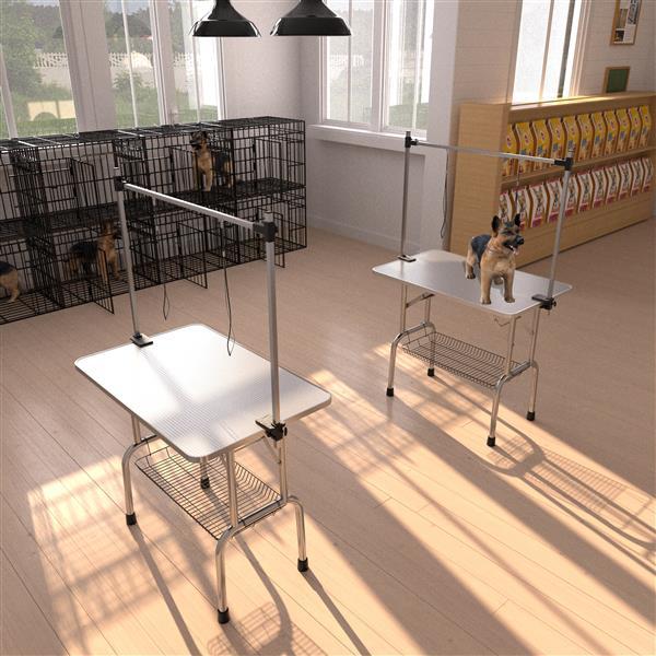 36 Inch Foldable Dog Grooming Table – Heavy-Duty Adjustable Pet Salon Station for Home or Professional Use
