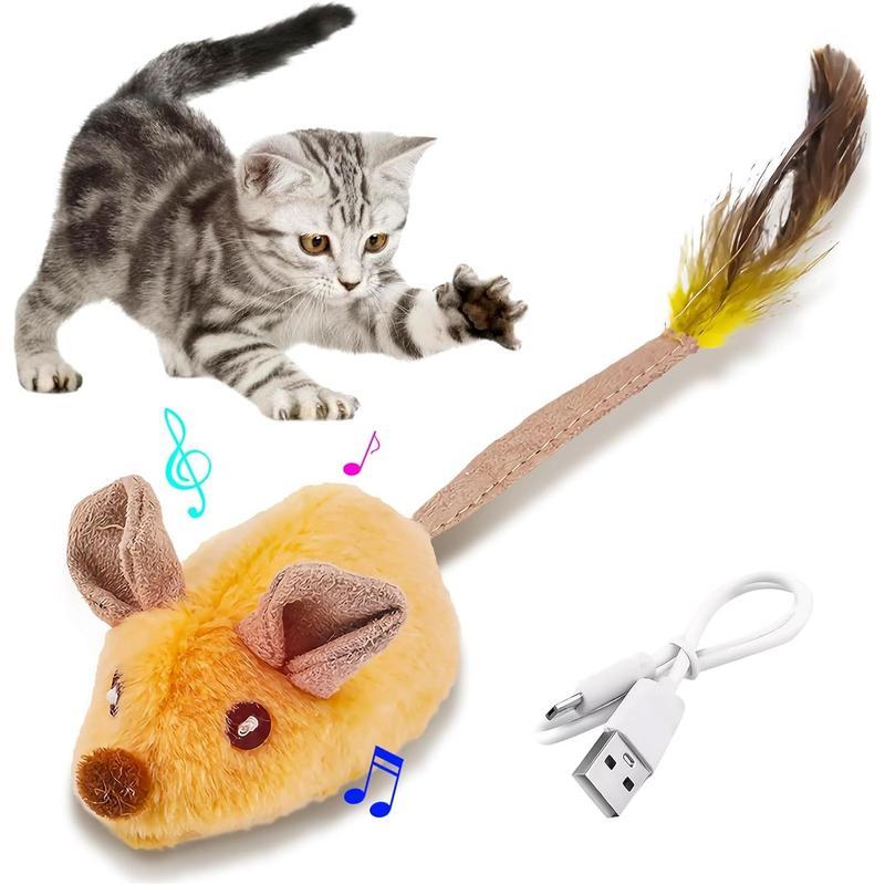 Interactive LED Cat Mouse Toy – USB Rechargeable Motion & Light Toy for Indoor Cats
