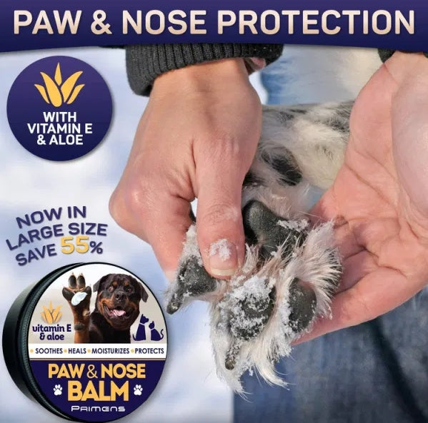 Natural Dog Paw Balm & Protects & Heals Dog Paw Pads from Heat, Ice & Cracks