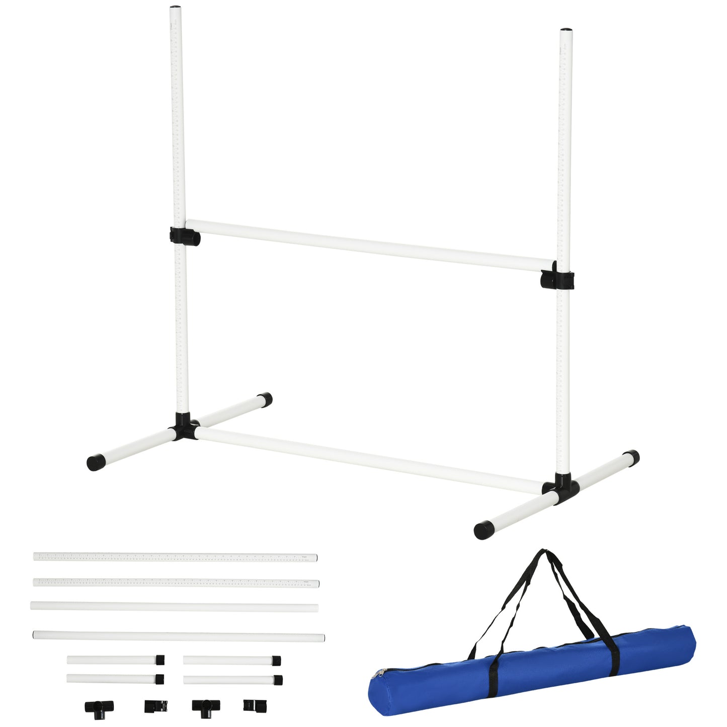 4-piece Dog Agility Training Equipment with Height-Adjustable Hurdles