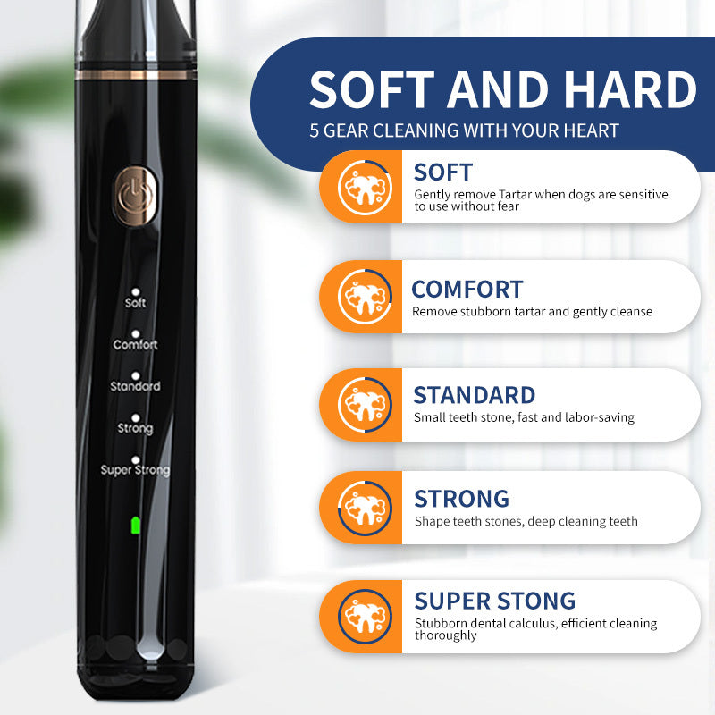 Ultrasonic Pet Teeth Cleaning Device & Deep Clean Plaque Remover for Dogs & Cats