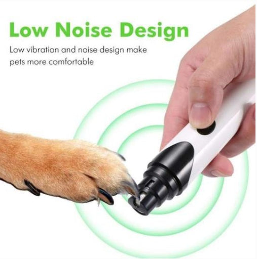 Electric Nail Grinder for Dogs & Cats – Low Noise Pencil-Shaped Pet Nail File with USB Charging