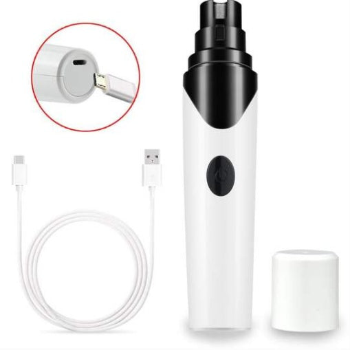 Electric Nail Grinder for Dogs & Cats – Low Noise Pencil-Shaped Pet Nail File with USB Charging