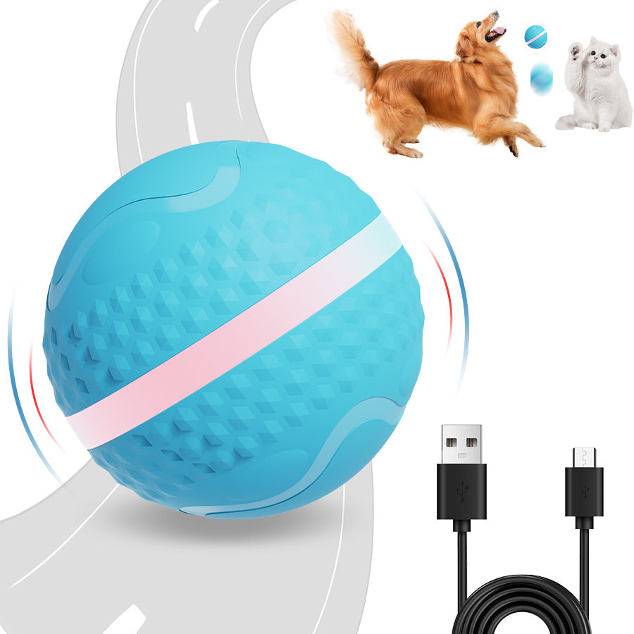 Electric Dog Ball – USB Rechargeable Auto-Rolling & Flashing Toy