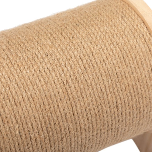 Wooden Cat Scratch Post – 360° Rotating Cat Scratching Barrel