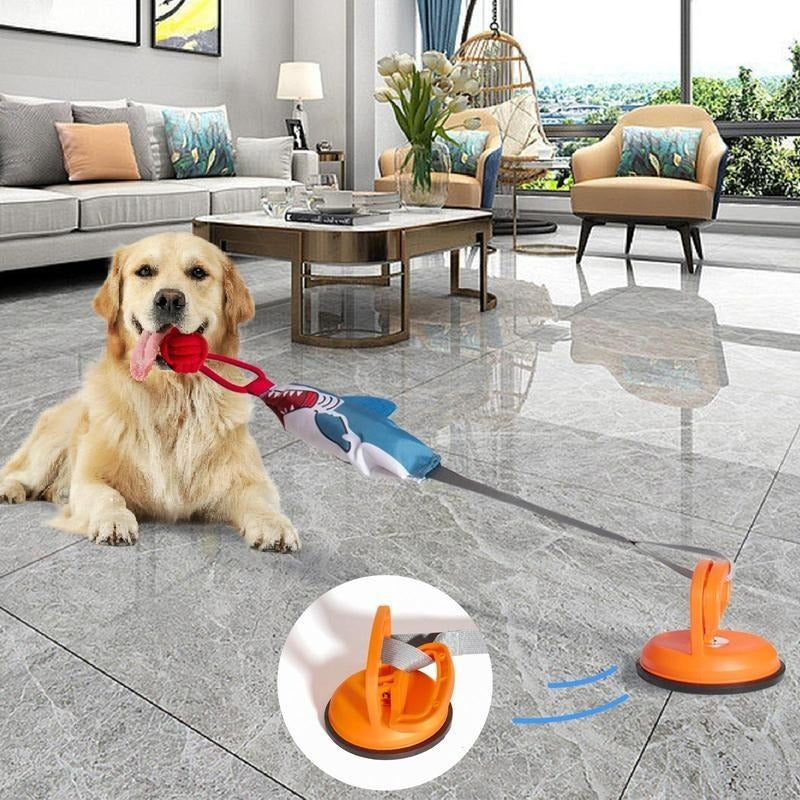 PROKE1 Shark-Shaped Pet Toy – Interactive Twine Tug Ball Dog Toy