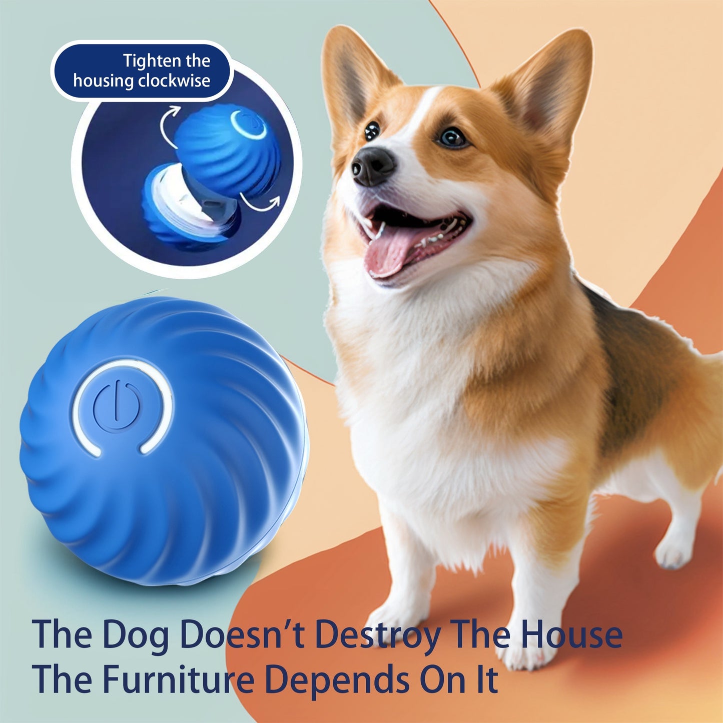 Interactive LED Bouncing Ball – Smart Motion Toy for Dogs