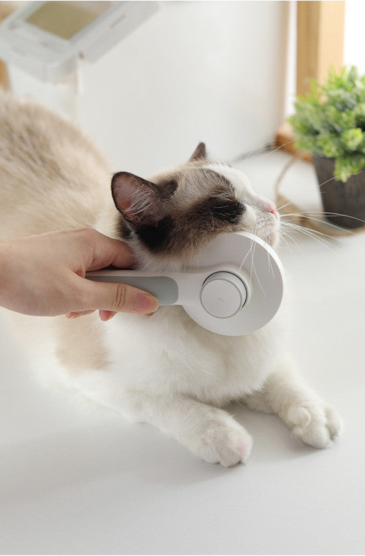 Round Handle Pet Comb – Ergonomic Detangling & Shedding Tool for Cats and Dogs