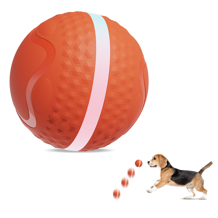Electric Dog Ball – USB Rechargeable Auto-Rolling & Flashing Toy