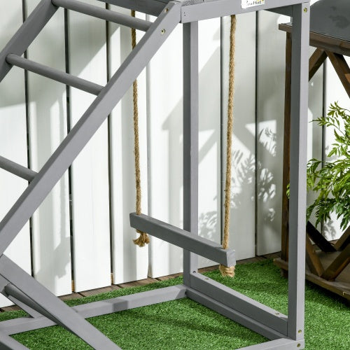 Swing Set with Chicken Perch and Hen Ladder – Poultry Playground Toy