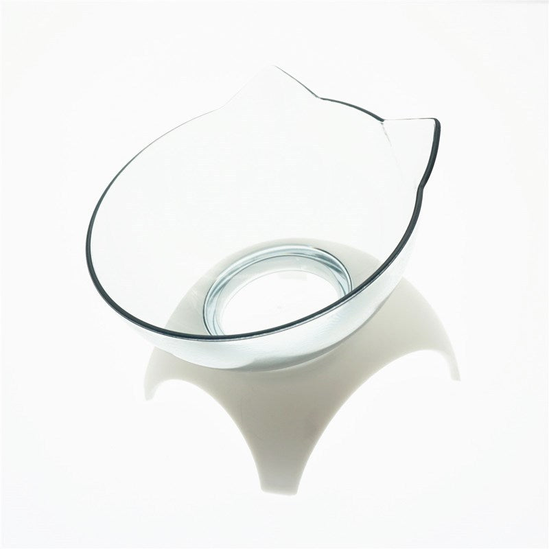 Elevated Cat Double Bowl Feeder – Anti-Vomit Tilted Bowls with Stand for Cervical Spine Support
