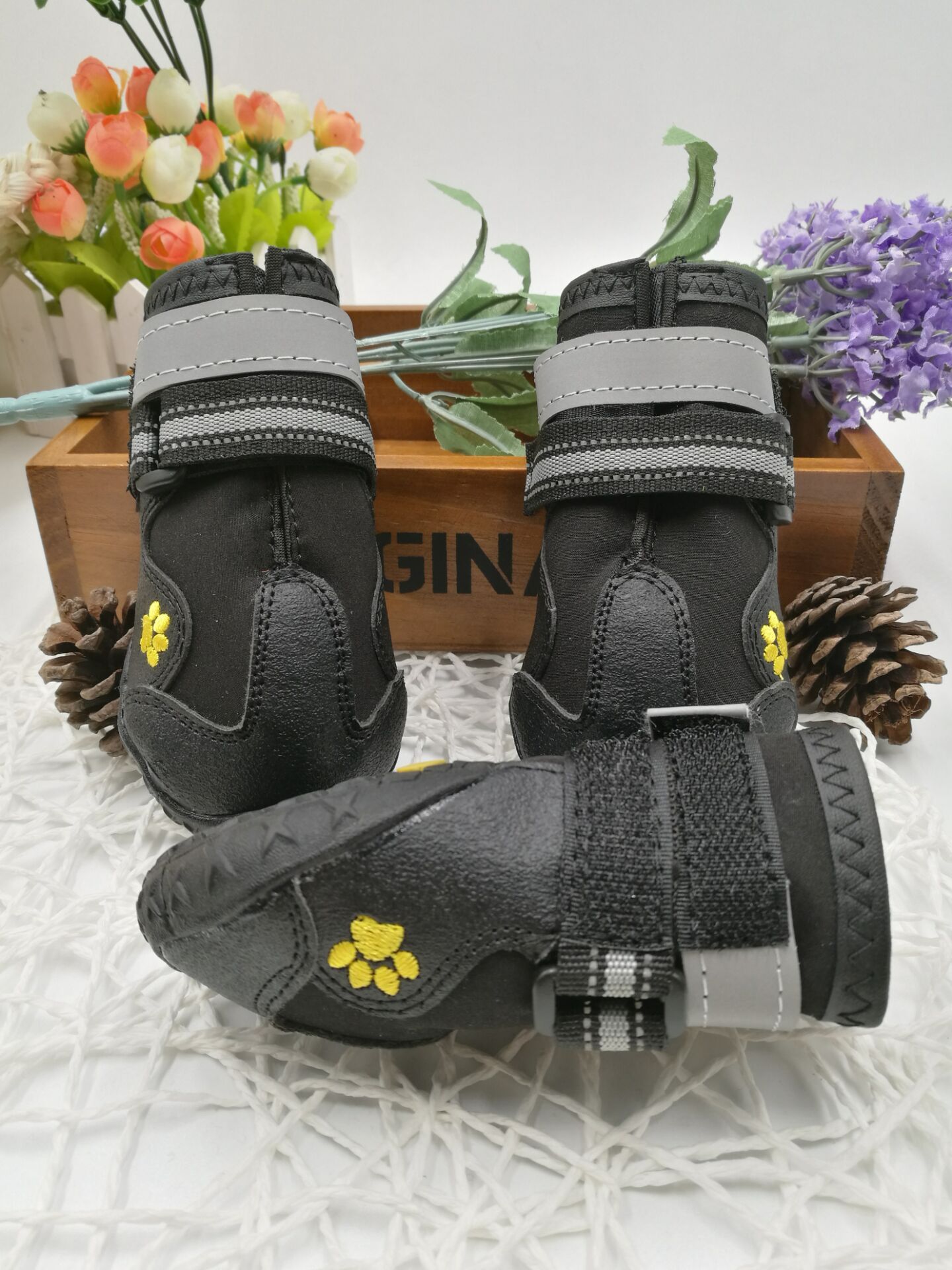 Waterproof Dog Shoes – Anti-Slip Outdoor Boots with Reflective Straps