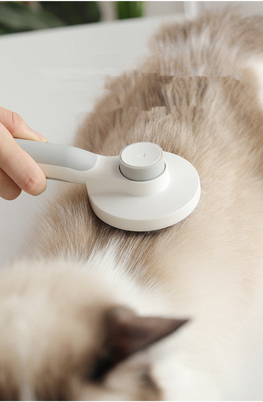 Round Handle Pet Comb – Ergonomic Detangling & Shedding Tool for Cats and Dogs