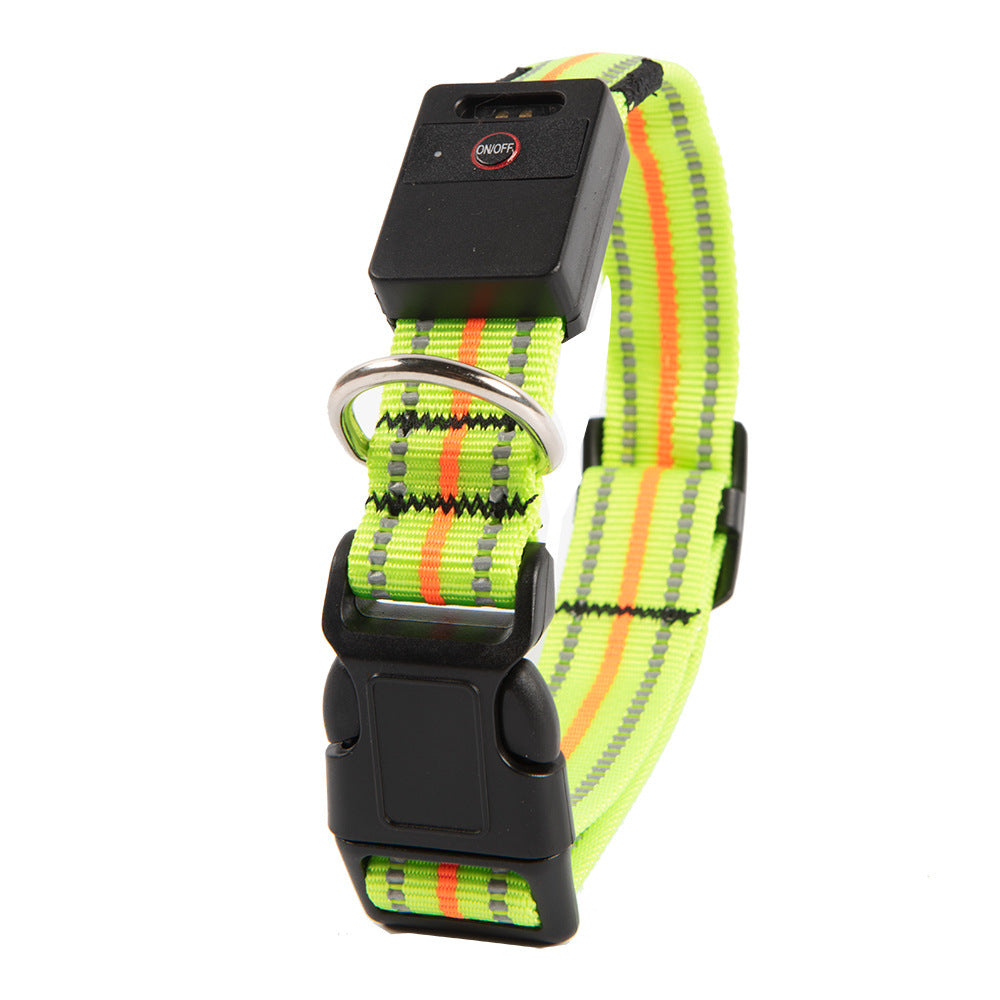 LED Glowing Dog Collar – USB Rechargeable Night Safety Pet Collar