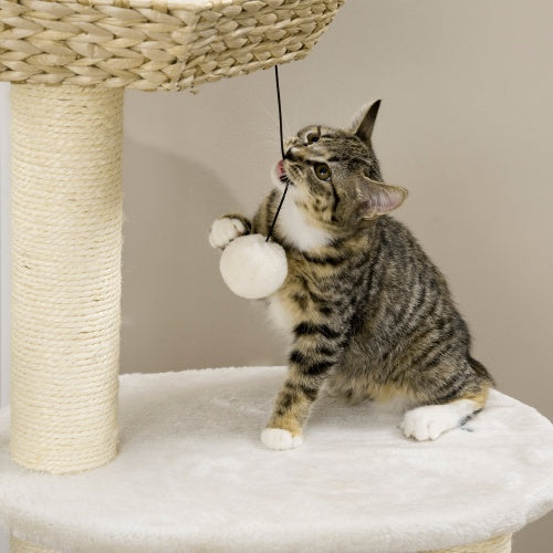 PawHut 47" Cat Tree – Kitty Activity Center with Climbing Tower