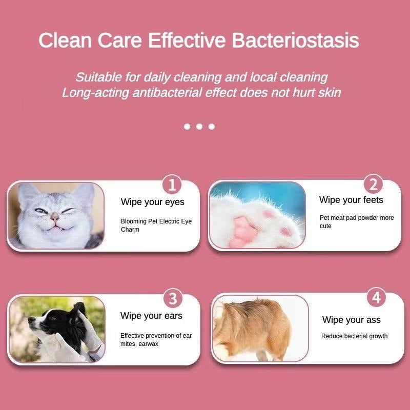 Dog & Cat Multipurpose Wet Wipes – Plant-Based Cleaning for Paws, Butt, Ears & Eyes