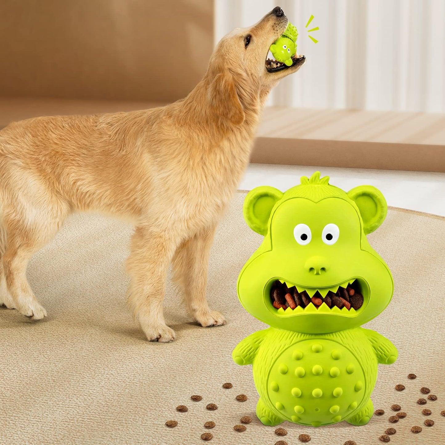 Dog Teething Toy – Green & Orange 2-Pack (Chew Toys for Puppies & Small Dogs)