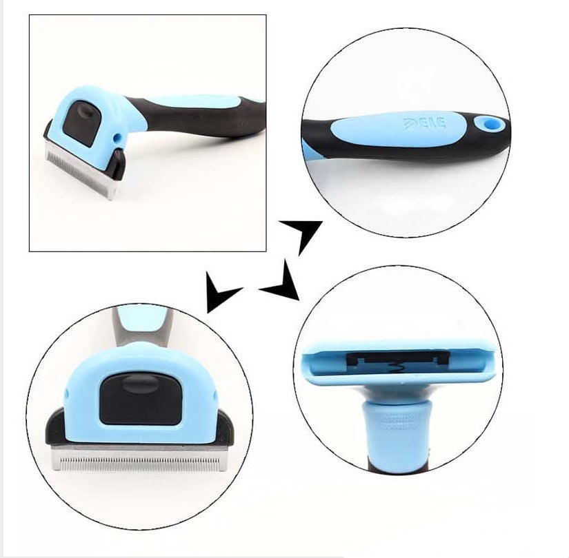 Pet Hair Removal Comb – Professional Deshedding Tool for Cats & Dogs