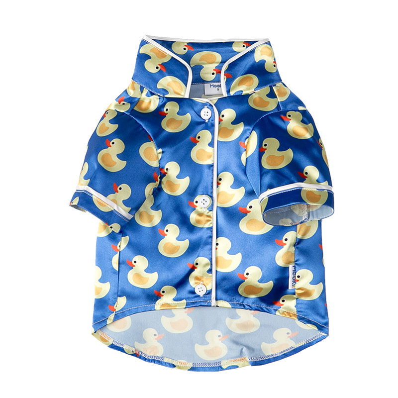 Duck Print Waterproof Dog Jacket – Autumn & Winter Coat for Dogs & Cats