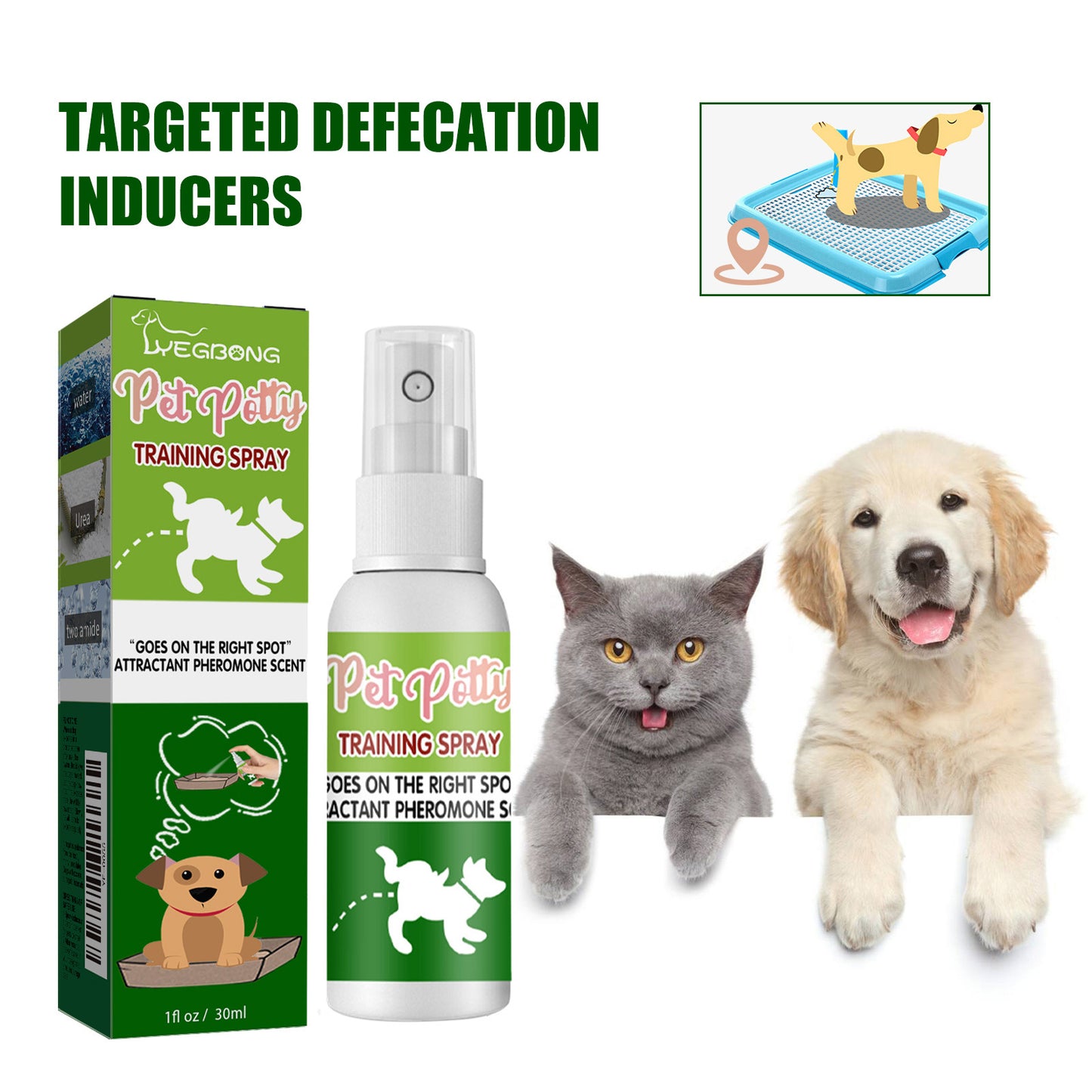 Yegbong Pet Toilet Training Spray – Positioning Inducer for Puppy and Dog Potty Training