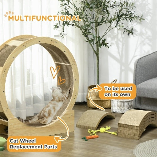 PawHut Cat Scratching Board Set – 4 Pack Round Cardboard Scratchers for Indoor Cats