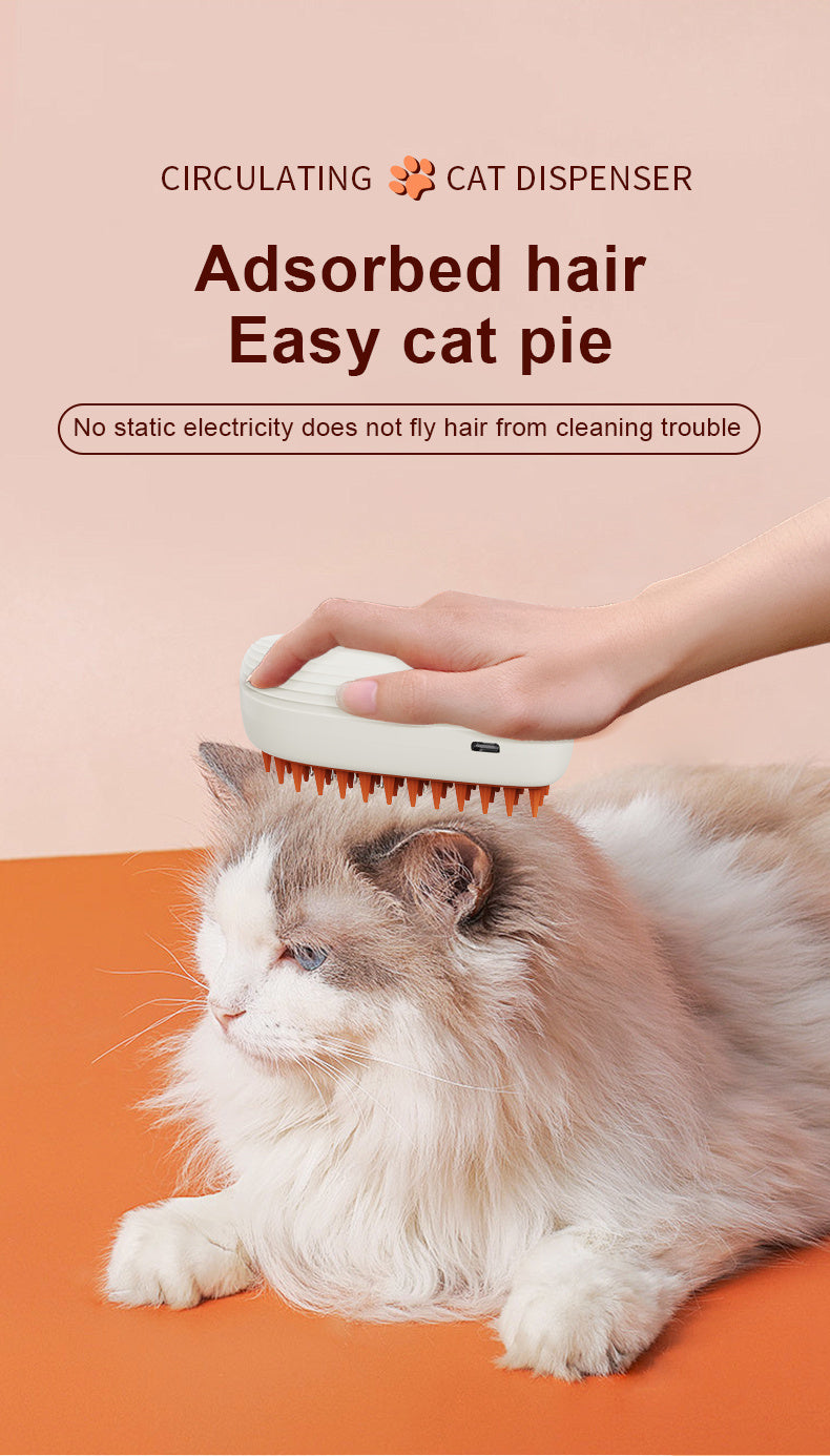 Hand-Held Pet Spray Comb – Soothing Bath Brush for Cats & Dogs
