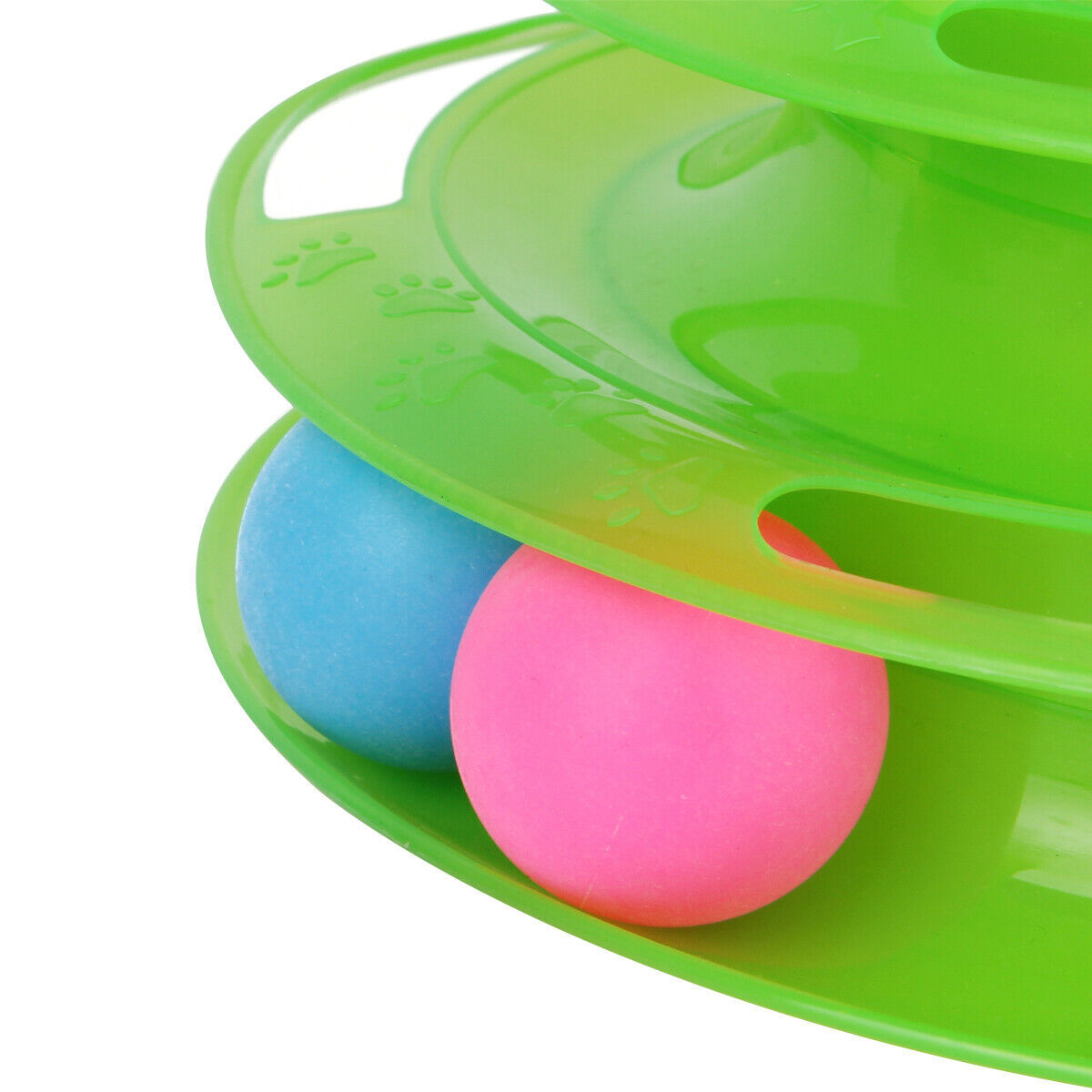 Cat Ball Tower Toy – Multi-Level Interactive Disk for Chasing & Swatting Play