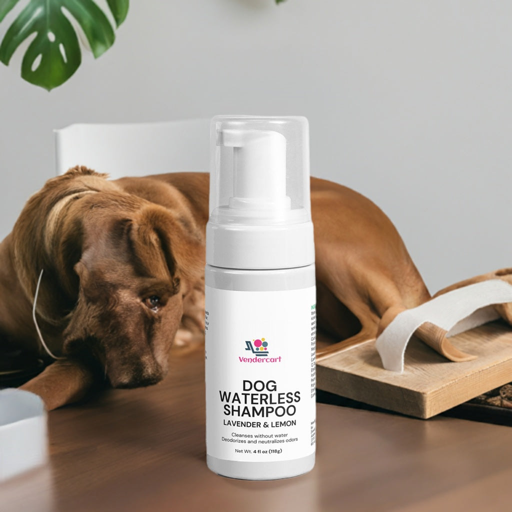 No-Rinse Waterless Dog Shampoo – Easy Clean Foam for Sensitive Skin and Quick Grooming