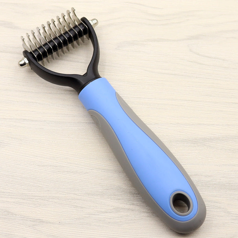 Double-Sided Dematting Comb – Professional Grooming Tool for Long-Haired Dogs