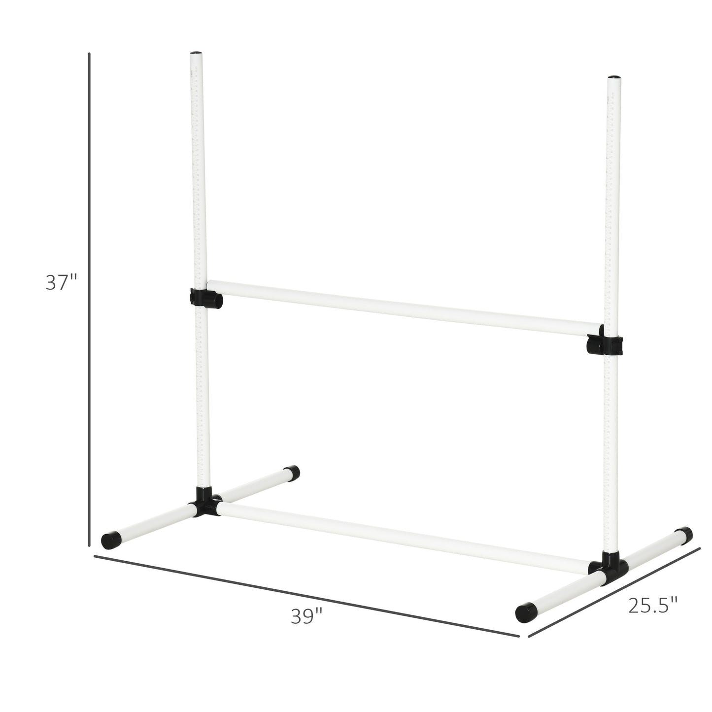 4-piece Dog Agility Training Equipment with Height-Adjustable Hurdles