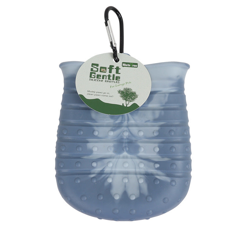 2-in-1 Dog Paw Cleaner Cup – Soft Silicone Bristle Brush for Easy Foot Washing
