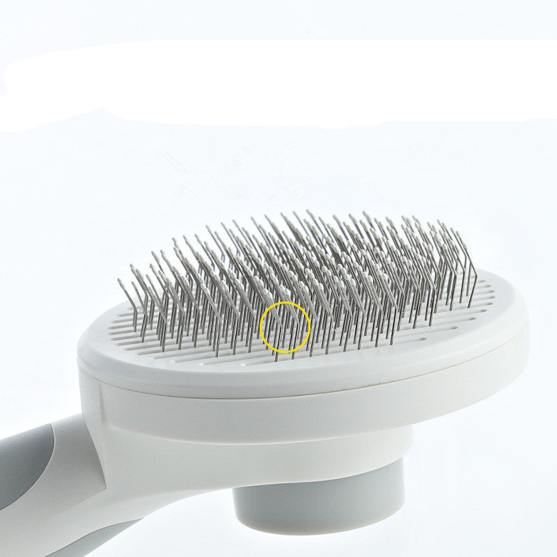 Round Handle Pet Comb – Ergonomic Detangling & Shedding Tool for Cats and Dogs