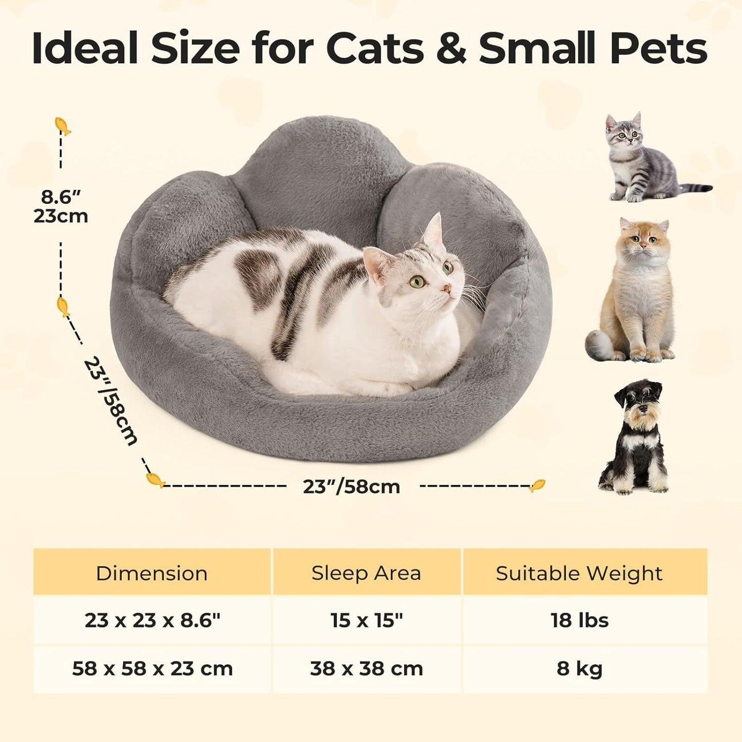 Eco-Friendly Washable Hemp Pet Bed for Small Dogs & Cats – Soft, Calming & Sustainable