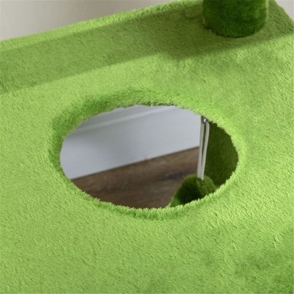 Cattery Cat Climbing Tower – Multi-Level Green Cat Tree