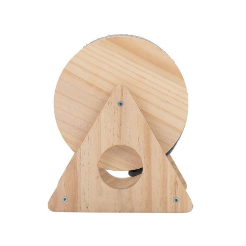 Wooden Cat Scratch Post – 360° Rotating Cat Scratching Barrel