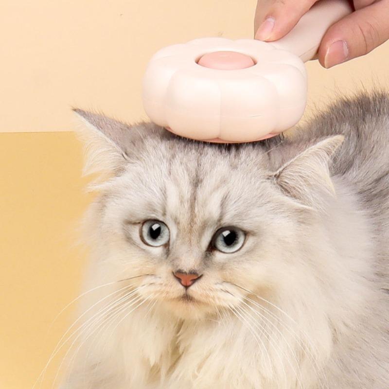 Paw-Shaped Pet Massage & Hair Removal Comb – Gentle Deshedding Brush for Cats & Dogs