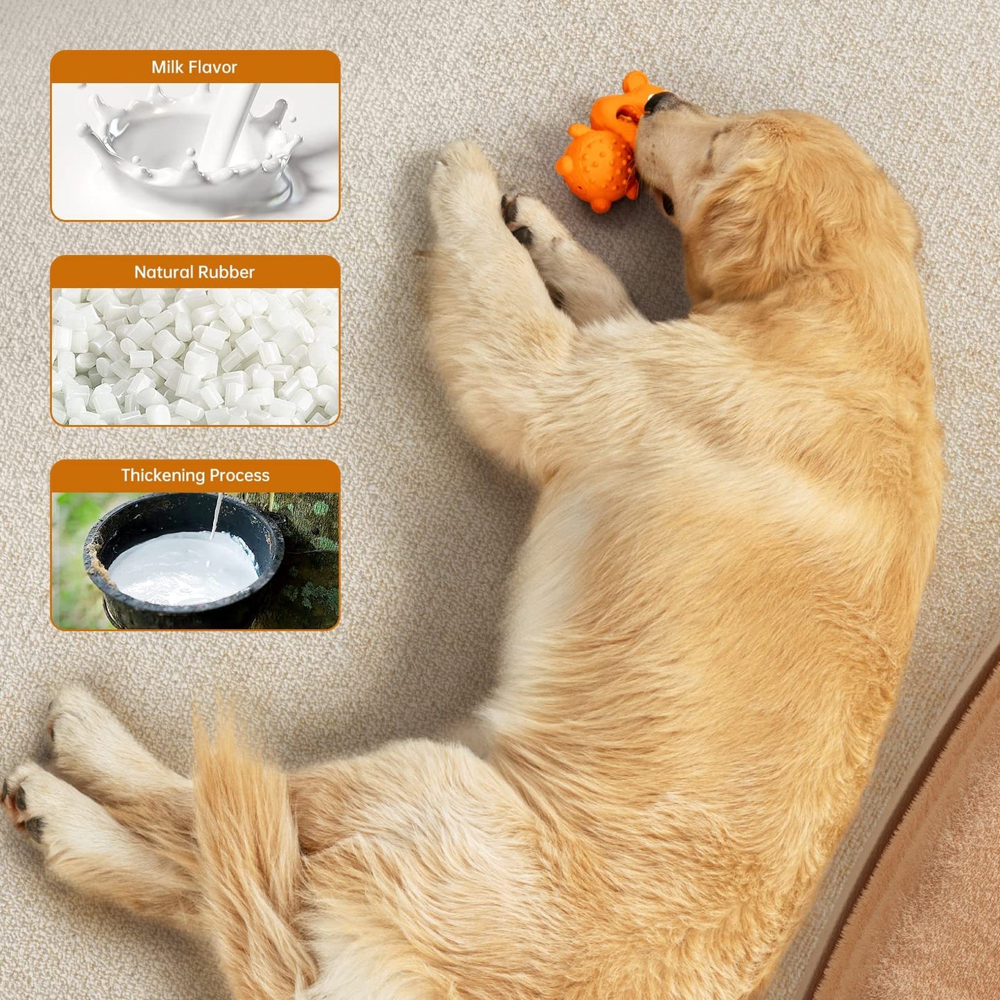 Dog Teething Toy – Green & Orange 2-Pack (Chew Toys for Puppies & Small Dogs)