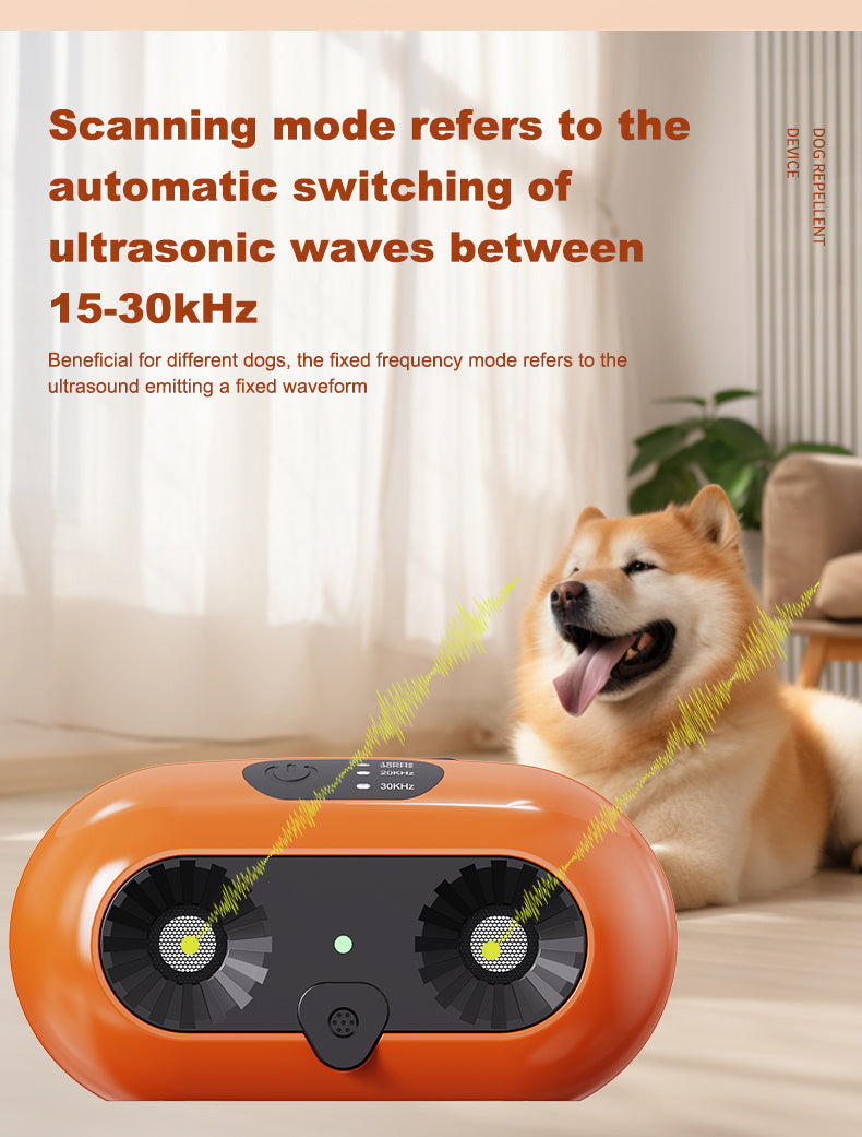 Rechargeable Dual-Speaker Ultrasonic Anti-Bark Device – Indoor & Outdoor Dog Bark Controller