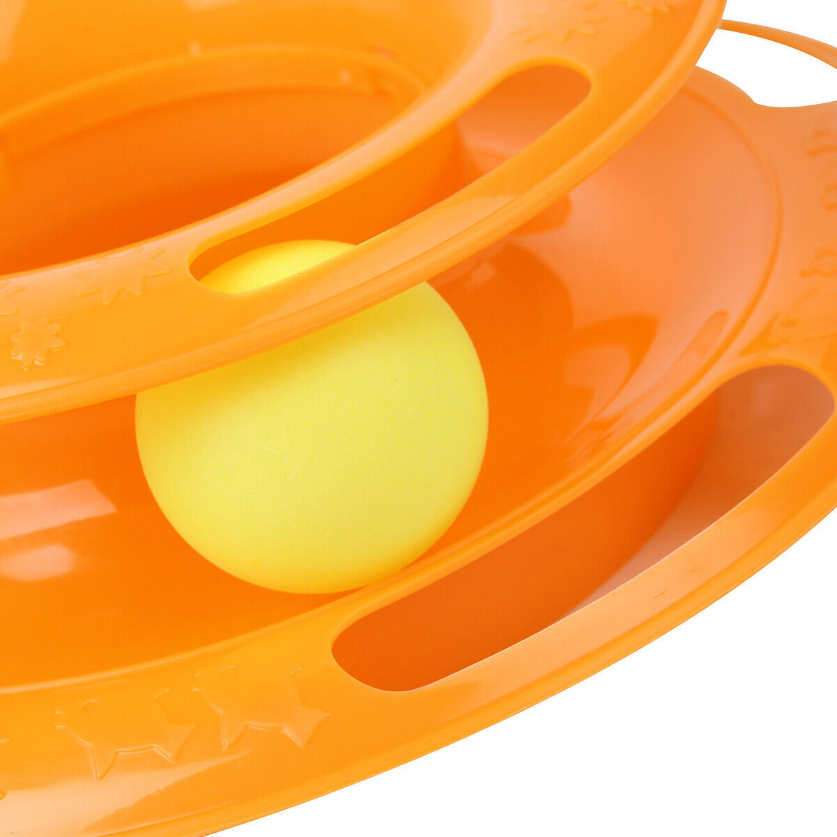 Cat Ball Tower Toy – Multi-Level Interactive Disk for Chasing & Swatting Play