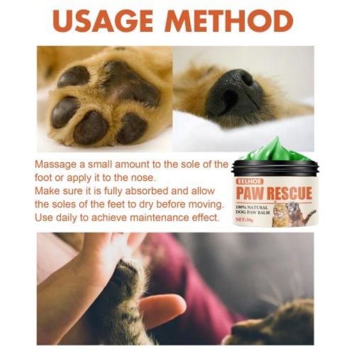 Paw Rescue Cream – Natural Moisturising Balm for Dry, Cracked Pet Paws